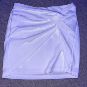 white mini skirt